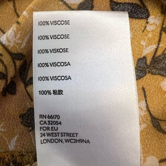 Maeve by Anthropology Mustard Floral Peplum Top - Picture 5 of 7